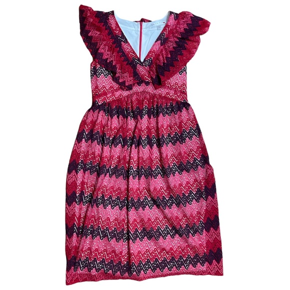 Trina Turk NWOT Lace Overlay Dress Pink/Purple/Maroon Size:6 - Picture 1 of 3